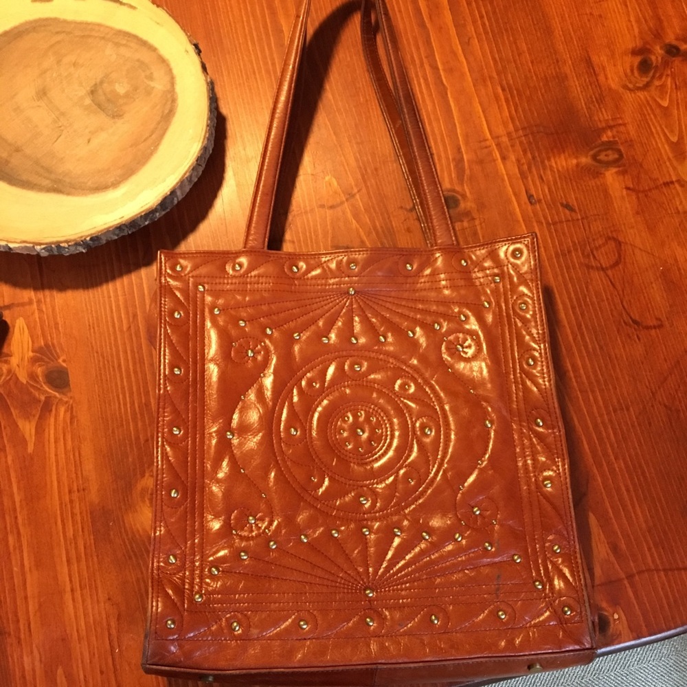 HOBO brown leather tote bag